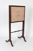 A George III Sheraton fall front secretaire fire screen, satinwood veneer with ebony stringing and brass carrying handles to the sides. 18th century and later. 117cm high, 56cm wide - 3