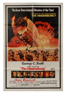 THE HINDENBURG (FILM): Group lot of two original 1975 movie posters, the larger 100 x 68cm, together with twenty numbered lobby cards comprising one set of twelve 20 x 25cm plus eight 28 x 35cm.