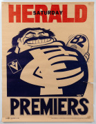 A collection of WEG posters celebrating CARLTON Premierships 1979, 1981 (2), 1982, 1995, fair condition only, (5 items). - 2