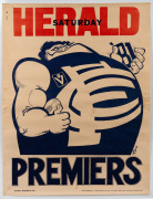 A collection of WEG posters celebrating CARLTON Premierships 1979, 1981 (2), 1982, 1995, fair condition only, (5 items). - 3