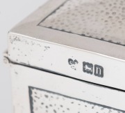 H.W. STEVENSON: Sterling silver presentation cigarette box with timber lining, 19 x 6 x 9cm, engraved to the lid 'Presented By Thurston & Co Ltd To H.W. Stevenson For Making The English Records Break Of 354 Off The Red Ball & For Making On 5th May The Rec - 3