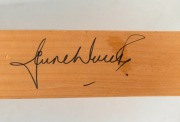 A SHANE WARNE signed "Kookaburra" full-sized cricket bat; together with another full-sized bat signed by the 1994 SURREY team including Adam Hollioake, Graham Thorpe. and Martin Bicknell. (2 bats). - 2