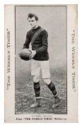 c1910 The Weekly Times 'Victorian Footballers Postcard' featuring F. O'SHEA (Essendon).
