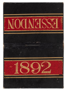 ESSENDON: 1890 Member's Season Ticket, No.467; black and red leather with gilt "ESSENDON" to the front cover and "1892" to the back cover; with details of the committee and the club's fixture for the year. Extremely rare. We have previously offered just o