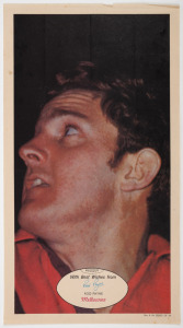 1971 SCANLENS 'FOOTBALLERS' POSTER - MELBOURNE: Rod Payne, poster #6 [1/24]. Rare.