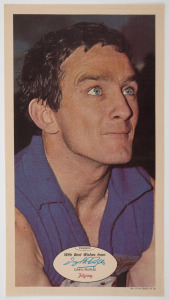 1971 SCANLENS 'FOOTBALLERS' POSTER - FITZROY: Daryl Peoples, poster #10 [1/24]. Rare.