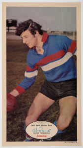 1971 SCANLENS 'FOOTBALLERS' POSTER - FOOTSCRAY: Charlie Pagnoccolo, poster #11 [1/24]. Rare.