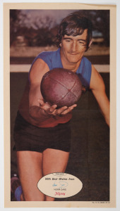1971 SCANLENS 'FOOTBALLERS' POSTER - FITZROY: Norm Dare, poster #15 [1/24]. Rare.