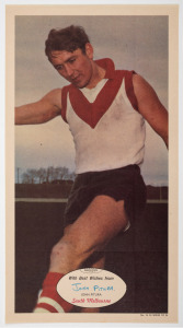 1971 SCANLENS 'FOOTBALLERS' POSTER - SOUTH MELBOURNE: John Pitura, poster #16 [1/24]. Rare.