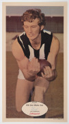 1971 SCANLENS 'FOOTBALLERS' POSTER - COLLINGWOOD: Len Thompson, poster #17 [1/24]. Rare.