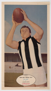1971 SCANLENS 'FOOTBALLERS' POSTER - COLLINGWOOD: Graeme Jenkin, poster #18 [1/24]. Rare.