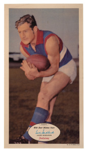 1971 SCANLENS 'FOOTBALLERS' POSTER - FOOTSCRAY: Laurie Sandilands, poster #22 [1/24]. Rare.