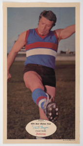 1971 SCANLENS 'FOOTBALLERS' POSTER - FOOTSCRAY: Stuart Magee, poster #23 [1/24]. Rare.