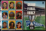 1968 SCANLENS "VFL FOOTBALLERS" Series A, complete set [44] in VF-EF condition. Together with the 1967 Grand Final Football Record, a scene from which features on the back of the cards. - 2