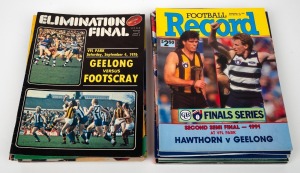 A collection of Finals Football Records, between 1976 and 2009, featuring Geelong. (Total 23)