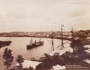 Large album with title to spine "Views in Queensland, Australia", circa 1897, hand illustrated title page with 53 images, majority 19.5 x 24cm. ​​​​​​​Includes North Isis Sugar Mill, Canning Downs, Botanic Gardens, Hay stacking, Emu Vale Waterfalls, Rockh - 2