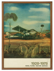 KEVIN CHARLES (PRO) HART (1928-2006), Royal Flying Doctor Service 1928-1978, colour lithograph print, signed in pencil lower right "Pro Hart", framed, 72 x 52cm overall