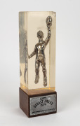 Barry Round's 1979 Truth Newspaper Cazaly Award, with text 'Most Popular Player, South Melbourne', height 310cm.