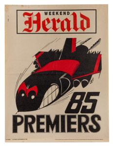 ESSENDON: Original 1985 Weekend Herald WEG Premiers poster.