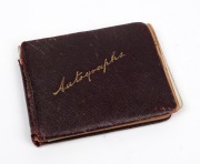 An autograph book started in December 1907 by Geoffrey Austin Street (1894-1940), with most pages still present. Noted a Queensland 1907 team (Armstrong, McLaren, Evans, Redgrave, Hartigan, etc.), a NSW team (Bardsley, Gregory, Carter, Kelleway), a Victor - 5