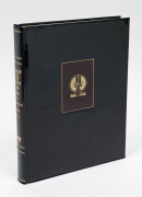 "ADELAIDE OVAL TEST CRICKET 1884 - 1984" by Whimpress and Hart, [Adelaide : Wakefield Press, 1984 1st ed.], From a deluxe limited edition of 299, this is #171, issued together with a gilt-embossed leather cricket ball signed by Don Bradman and all still i