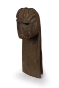 A tribal mask headdress, carved wood with remains of pigment decoration, African origin, ​​​​​​​106cm high