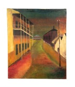 ARTIST UNKNOWN, (untitled country street scape), ​​​​​​​oil on canvas, 79 x 66cm