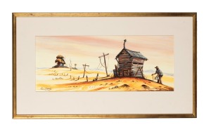 COL BROWN, four artworks, oil on board, all signed "Col Brown", the largest 48 x 82cm overall.