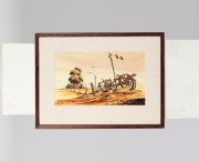 COL BROWN, four artworks, oil on board, all signed "Col Brown", the largest 48 x 82cm overall. - 3