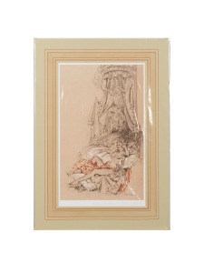 WILLIAM RUSSELL FLINT (1880-1969), Madame du Barry, The Reigning Beauty, lithograph print, titled in pencil in the lower margin, 39 x 29cm