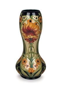 MOORCROFT "Professor Hope" English pottery vase by Rachel Bishop, limited edition 201/250, in original box of issue, circa 2006, impressed factory mark and artist details to base, 28.5cm high