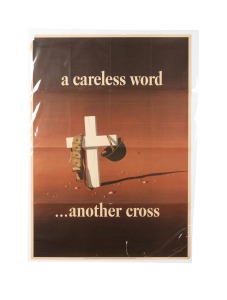 JOHN ATHERTON (1900-1952) 'A careless word...another cross', original 1943 colour poster, the artist's name at lower right in the plate, published by the United States Office of War Information, 100 x 72cm.