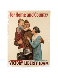 ALFRED EVERITT ORR (1886-1927) 'For Home and Country - Victory Liberty Loan', original 1918 colour poster, the artist's name at lower right in the plate, published by the United States Department of the Treasury, 104 x 75cm.