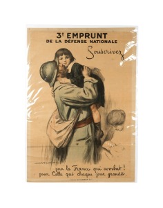 AUGUSTE LEROUX (1871-1954) '3e Emprunt De La D&eacute;fense Nationale - Souscrivez - pour la France qui combat ! pour Celle qui chaque jour grandit' [Third National Defence Loan - Take Part - For Those at War! And For The Sake of the Coming Generation], original