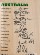 The 2001&ndash;02 Australia Tri-Nation Series (more commonly as the VB Series) was a One Day International (ODI) cricket series (14 matches) where Australia played host to New Zealand and South Africa. A full-sizedKookaburra bat with "VB SERIES 2001-02" decal, - 2