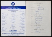 ENGLAND in AUSTRALIA: Dec.1978 - Jan.1979 Third Test at the MCG English Team sheet fully signed; and, the 1990/91 English Tour of Australia & New Zealand fully signed English Team sheet, (2 items).
