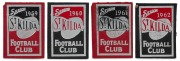ST. KILDA FOOTBALL CLUB: 1959, 1960, 1961 and 1962 Membership tickets, each with fixture list, office bearers and holes punched for games attended. (4).