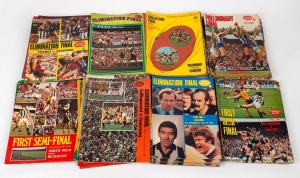 FOOTBALL RECORDS: Group of eighty-one Finals issues, comprising thirty-two issues spanning the years 1973 to 1995, plus forty-nine duplicates. (81 items)
