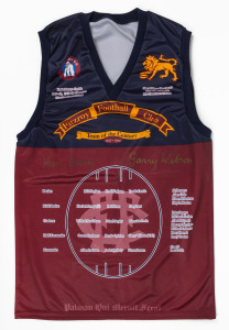 FITZROY FOOTBALL CLUB: "Team of the Century 1897 - 1996" souvenir jersey, signed by Kevin Murray (Captain) and Garry Wilson (Vice Captain). With CofA.