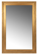 A vintage overmantle mirror with gilt painted finish, 154 X 92cm, 155 x 99cm overall.