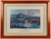 Two Tasmanian scene facsimile prints, the smaller attractively framed in huon pine, the larger 55 x 68cm overall. - 2