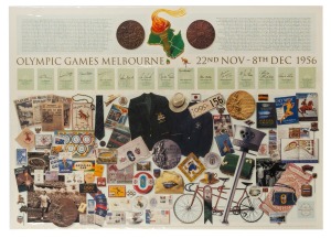 1956 MELBOURNE OLYMPICS, "Great Moments" poster, limited edition #311/550 with CoA, with signatures of 13 Australian Gold medalists from the 1956 Olympics including Shirley Strickland, Betty Cuthbert, Lorraine Crapp, John Devitt, Tony Marchant & Murray Ro