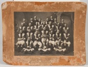 LAUNCESTON SPORTING CLUB PHOTOS: 1926-27 Tamar Cricket Club team photograph, window-mounted, framed and glazed, 53 x 66cm overall, together with 1909 Launceston F.C. team photograph, 39 x 51cm. (2 items) - 2