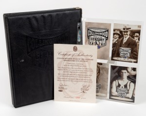 1997 "COLLINGWOOD Team of the Century 1897 - 1997" limited edition photo card collection in the special album; 64 cards with Certificate of Limitation [1235/5000].