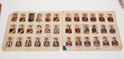 KORNIES: 1948, 1949, and 1951 Kornies Popular Footballers albums (dilapidated condition), each containing a part-set of the relevant cards, stuck down. (3 albums) - 3