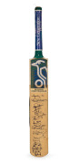 A full-sized Kookaburra cricket bat, signed by the Sri-Lankan cricket team of 1998-99.