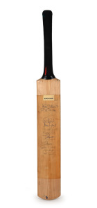 ENGLAND IN AUSTRALIA 1994-95: A full-sized cricket bat signed by the English team, including Mike Gatting, Angus Fraser, Graham Thorpe, Joey Benjamin, and John Crawley.