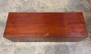 An antique English mahogany instrument case with brass bindings, early 19th century, 18cm high, 61cm wide, 21cm deep - 4