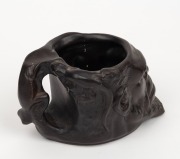 1956 MELBOURNE OLYMPICS: Wembley ware Australian Aboriginal ceramic character jug, ​​​​​​​stamped to base "Wembley Ware, Olympics 1956", 10cm, high 17cm wide. - 4