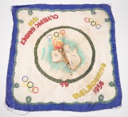 MELBOURNE OLYMPICS: Souvenir towel depicting the official logo and torch, together with six souvenir scarves or handkerchiefs. (7 items) - 8